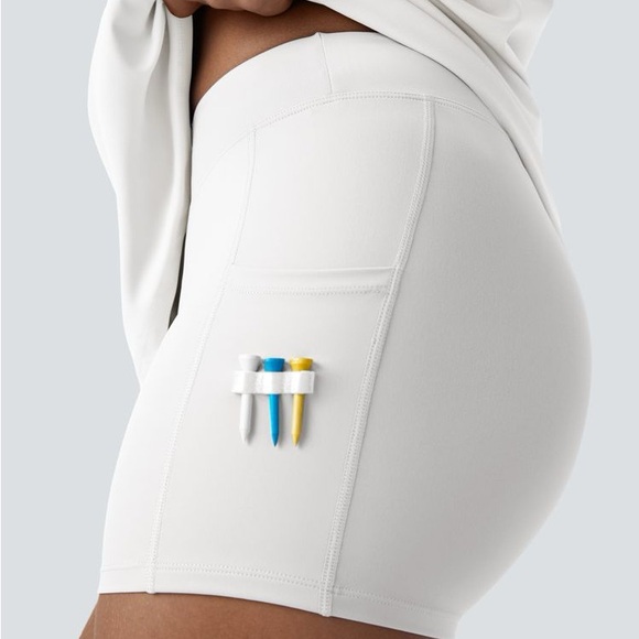 HALARA Softlyzero Airy Collar Pocket Color Block 2-Piece Mini Golf Active Dress - Picture 2 of 16